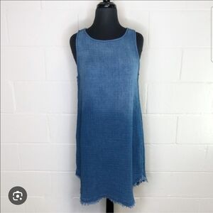 Anthropologie Blue Ombre Sleeveless Shift Dress
